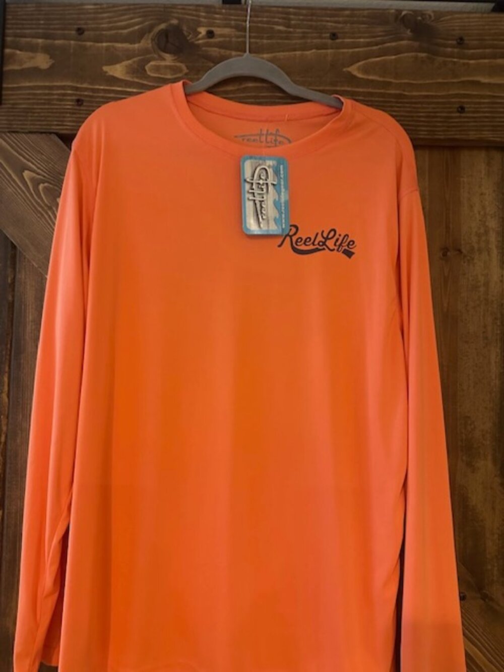 Reel Life | Sun Ray Defender Rash Guard Mens Salmon Color XL
